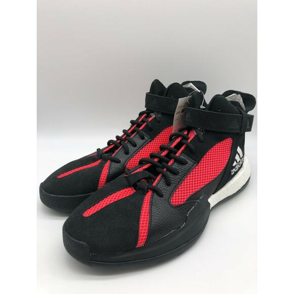 adidas Posterize Men's Basketball Core Black Shock Red Silver EG6879 Size 11 - Picture 6 of 12